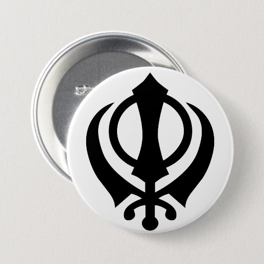 SikhKhanda Knopf Button (Vorne & Hinten)