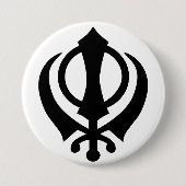 SikhKhanda Knopf Button (Vorderseite)