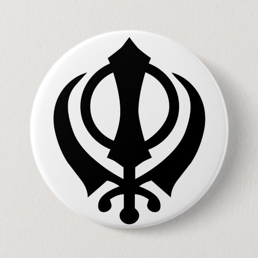 SikhKhanda Knopf Button (Vorderseite)