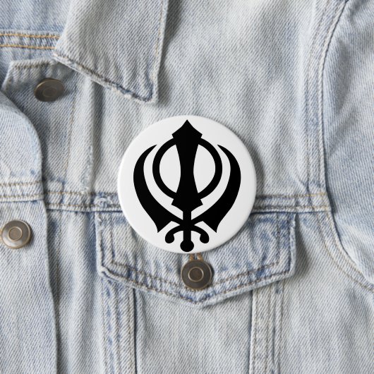 SikhKhanda Knopf Button (Beispiel)