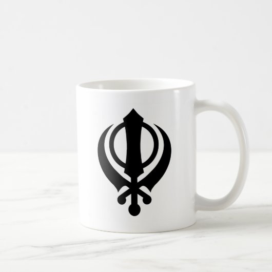 SikhKhanda Schwarzes Kaffeetasse (Rechts)