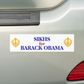 SIKHS FÜR OBAMA-AUTOAUFKLEBER AUTOAUFKLEBER (Auf Auto)