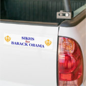 SIKHS FÜR OBAMA-AUTOAUFKLEBER AUTOAUFKLEBER (Auf Lkw)