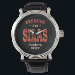 Silas Name Funny Personalisiert Birthday Silas Armbanduhr<br><div class="desc">Das ist ein Design mit Text,  weil ich Silas bin,  das ist der Grund. Ein cooles Geschenk für Freunde oder Familie namens Silas. Wenn Ihr Vor- oder Nachname Silas ist,  dann ist dieses Produkt für Sie. Present for Silas auf Valentinstag.</div>
