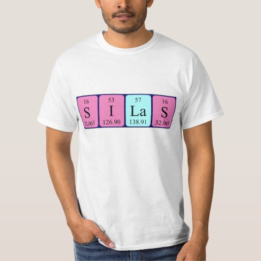Silas Namen-Shirt periodischer Tabelle T-Shirt (Vorderseite)