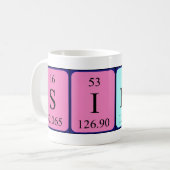 Silas Namen-Tasse periodischer Tabelle Kaffeetasse (Vorderseite Links)