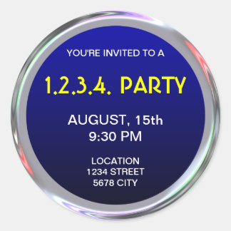 Silbenaufkleber für Text, Logo oder Bild Runder Aufkleber