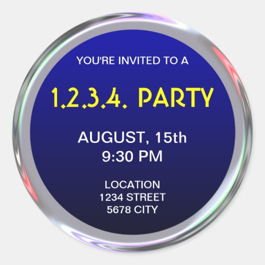 Silbenaufkleber für Text, Logo oder Bild Runder Aufkleber (Vorderseite)