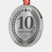 Silber 10 Jahre Firmenlogo Weihnachten Ornament Aus Metall (Links)
