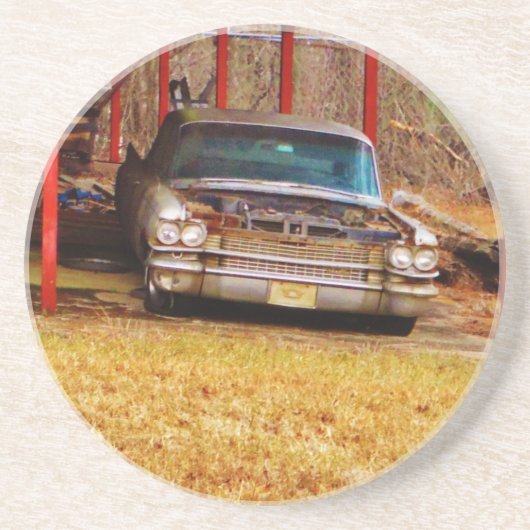 Silber 1963 Sadan Deville Getränkeuntersetzer (Vorne)