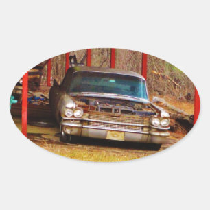 Silber 1963 Sadan Deville Ovaler Aufkleber