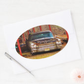 Silber 1963 Sadan Deville Ovaler Aufkleber (Umschlag)