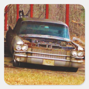 Silber 1963 Sadan Deville Quadratischer Aufkleber