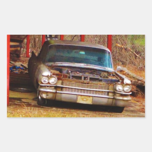 Silber 1963 Sadan Deville Rechteckiger Aufkleber (Vorderseite)
