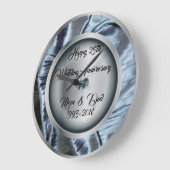 Silber 25. Hochzeitstag Mauer Uhr (Winkel)
