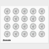 Silber 25. Jubiläum Cupcake Sticker Topper (Blatt)