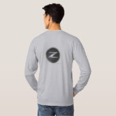 Silber 350Z in der Bewegung (mit z-Emblem-an T-Shirt (Schwarz voll)