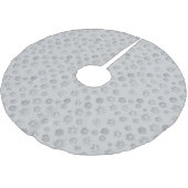 Silber 3-D Schneeflocken auf silberem Hintergrund Polyester Weihnachtsbaumdecke (Schrägansicht)