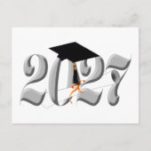 Silber-Abschlussklasse 2027 Postkarte (Vorderseite)