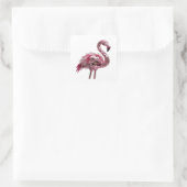 Silber-Abstraktkunst-Geschenk-Aufkleber Quadratischer Aufkleber (Tasche)
