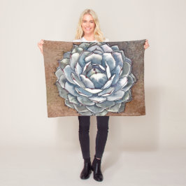 Silber-Agave-Vlies-Decke, drei Größen Fleecedecke