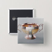 Silber angebrachte Perlmuttwassail Schüssel Button (Vorne & Hinten)