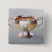 Silber angebrachte Perlmuttwassail Schüssel Button (Vorderseite)
