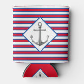 Silber Anker mit Streifen können kühler Dosenkühler (Vorderseite)