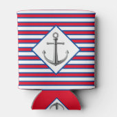 Silber Anker mit Streifen können kühler Dosenkühler (Rückseite)