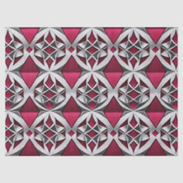 Silber auf dem Ruby Geometric Decoupage Tissue Seidenpapier