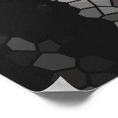 Silber auf festem Glas Poster (Ecke)