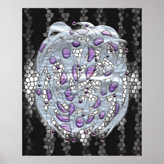 Silber auf festem Glas Poster (Vorne)