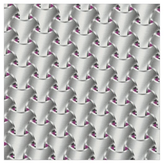 Silber auf lila Kettenhemd Stoff (Nahaufnahme)