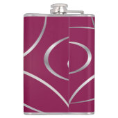 Silber auf Magenta Flachmann (Rückseite)