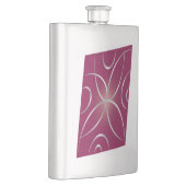 Silber auf Magenta Flachmann (Rechts)