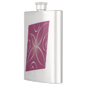 Silber auf Magenta Flachmann (Links)