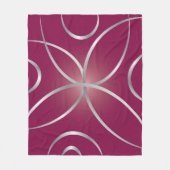 Silber auf Magenta Fleecedecke (Vorderseite)