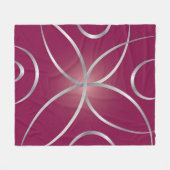 Silber auf Magenta Fleecedecke (Vorderseite (Horizontal))