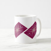 Silber auf Magenta Kaffeetasse (VorderseiteRechts)