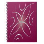 Silber auf Magenta Notizblock (Vorderseite)