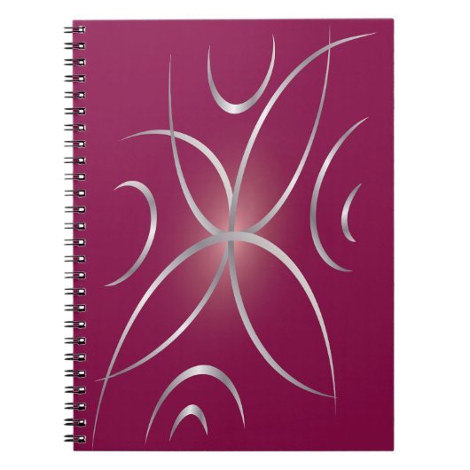 Silber auf Magenta Notizblock (Vorderseite)