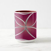 Silber auf Magenta Tasse (Zentrum)
