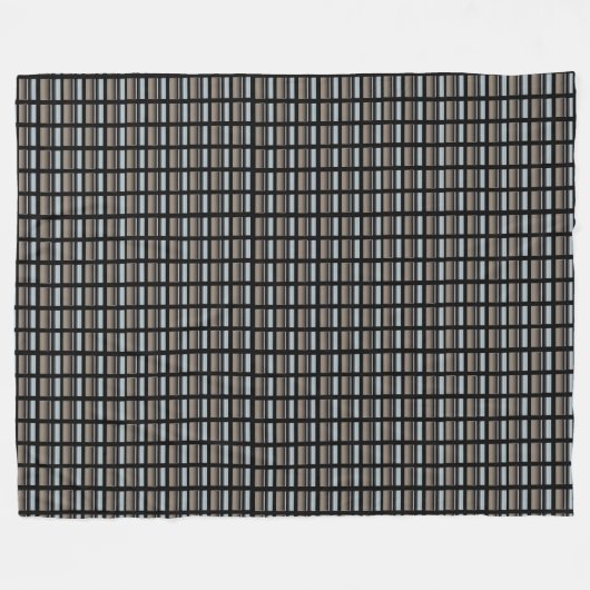 Silber auf schwarzem Fußboden Fleecedecke (Vorderseite (Horizontal))