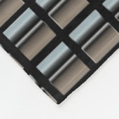 Silber auf schwarzem Fußboden Fleecedecke (Ecke)