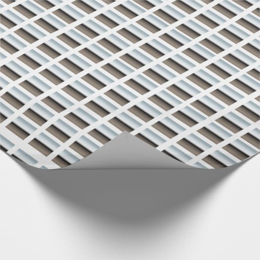 Silber auf weißem Papier Geschenkpapier (Ecke)