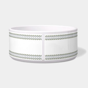 Silber auf weißem Pet Bowl Napf