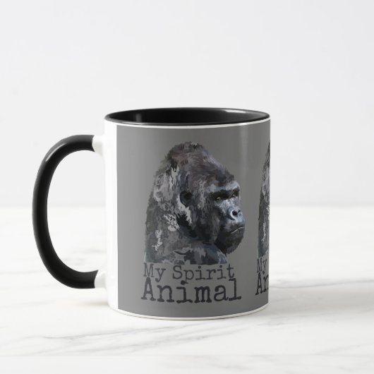 Silber Back Gorilla Spirit Tier Tasse (Links)