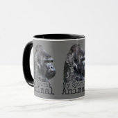 Silber Back Gorilla Spirit Tier Tasse (Vorderseite Links)