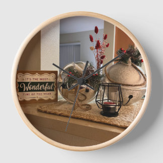 Silber Balls Weihnachtsmauer Uhr