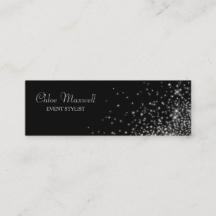 Silber beleuchtet Minimalistisches Mini Visitenkarte